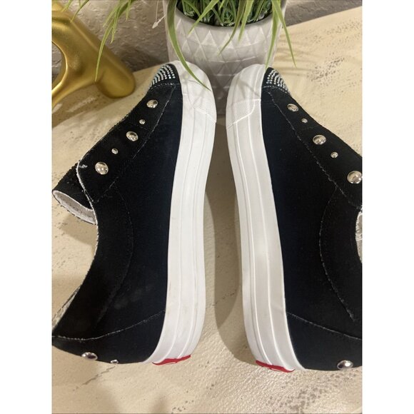 Ecko Red Poppy 158L Graffiti Slip On Laceless Sneakers Women Size 9 Black Rhino - Picture 3 of 8